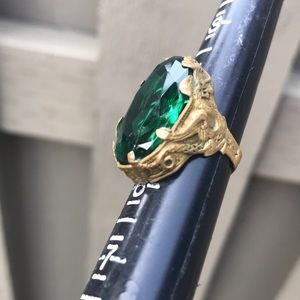 Antique green ring